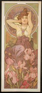 貴石：アメジスト、1900 作： Alphonse Mucha